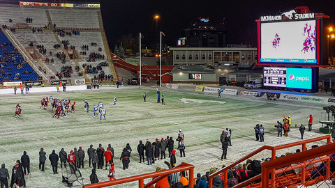 Calgary Stampeders Football Game in the Winter
